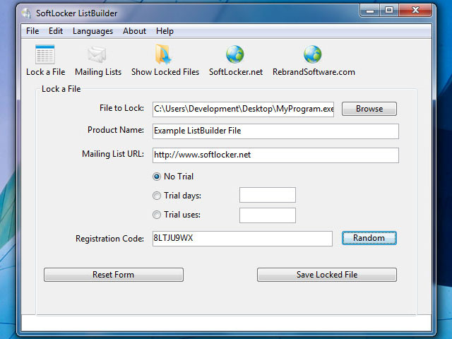 Screenshot for SoftLocker ListBuilder 1.0